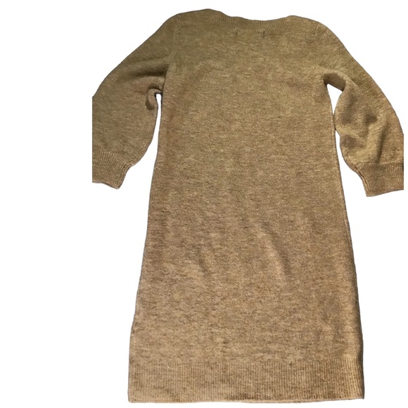 Vera Moda Balloon Sleeve Knit Sweater Dress  in Wheat Size Small (Fits like a M) - Picture 15 of 16
